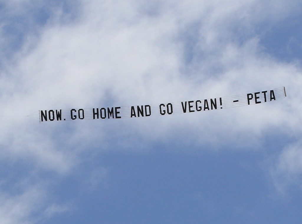 Aerial Protest Message by PETA.ORG